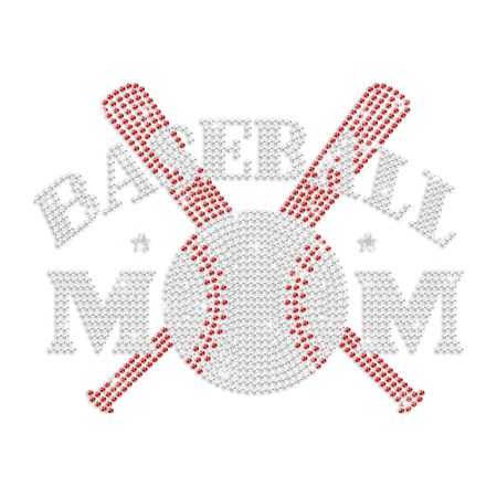 Bling Bling Baseball Mom Iron On Transfer